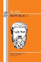 Boekcover van Plato: Republic I, met een portret van Plato in zwart-wit.