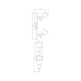 Kapego Surface mounted ceiling lamp, Scorpii II, bulb(s) not included, constant voltage, 220-240V AC/50-60Hz, number of bases: 2, G9, 2x max. 25,00 W, metal, chrome, IP20