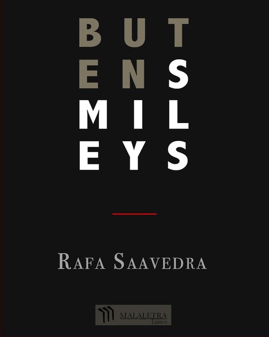 Boekcover met de titel 'BUT ENS MIL EYS' en 'RAFA SAAVEDRA' erop.