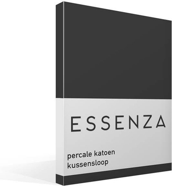 Essenza Premium - Coton percale - Taie d'oreiller - 60x70 cm - Anthracite