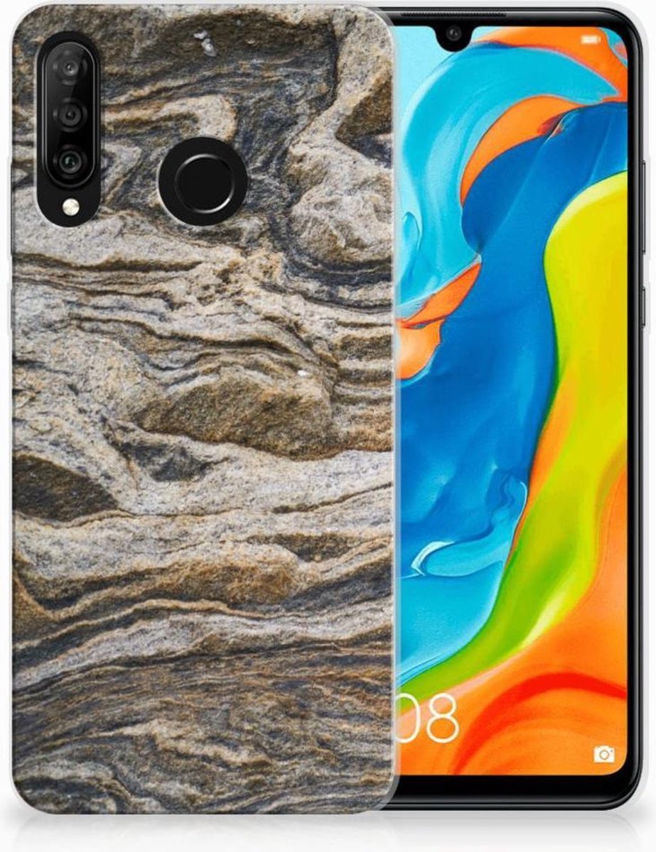 Huawei P30 Lite TPU Siliconen Hoesje Steen
