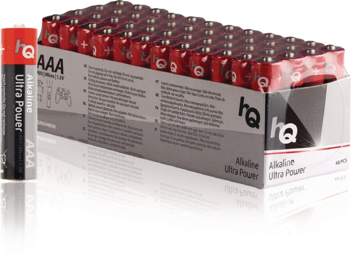 HQ AAA Alkaline Batterijen - 48 stuks