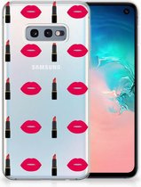 Geschikt voor Samsung Galaxy S10e TPU Hoesje Design Lipstick Kiss