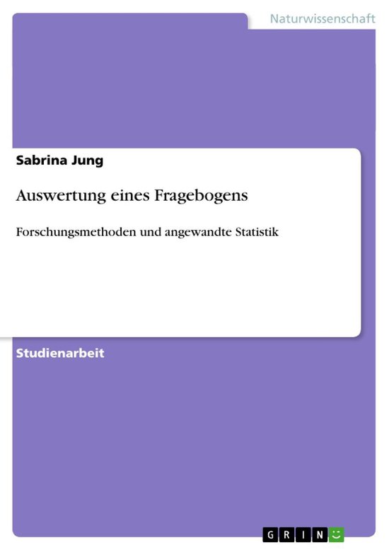 Auswertung eines Fragebogens - cover
