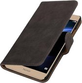 Bark Bookstyle Wallet Case Hoesjes voor Huawei Honor V8 Grijs