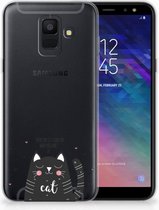 Geschikt voor Samsung Galaxy A6 (2018) TPU Hoesje Design Cat Good Day