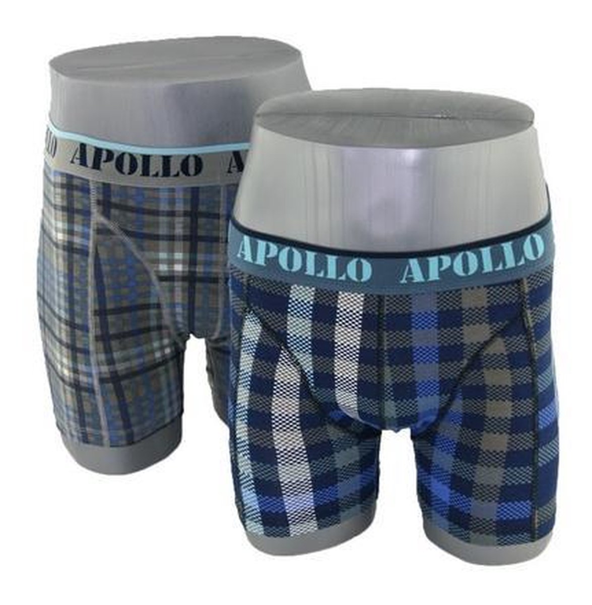 Apollo boxershorts check blauw