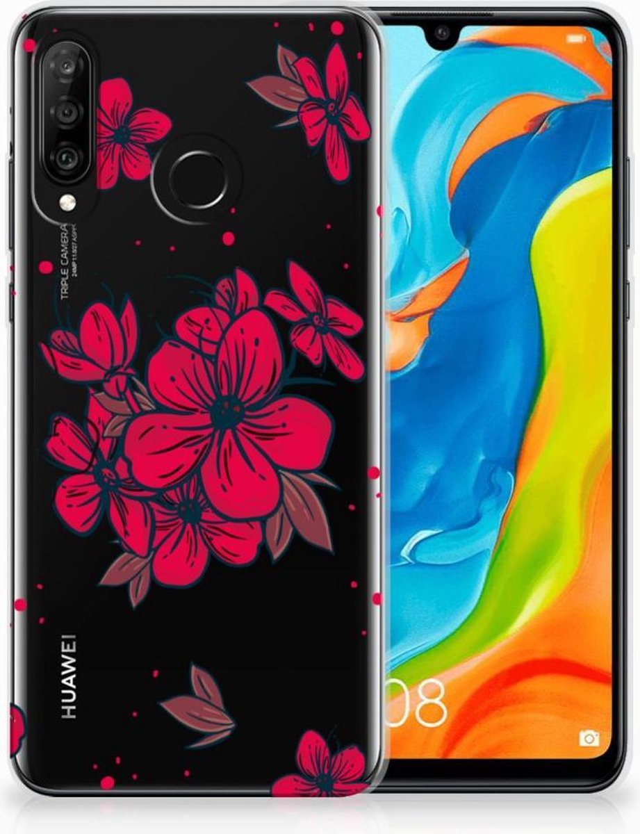 Huawei P30 Lite TPU Case Blossom Red