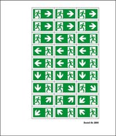 Mini symbolen brandveiligheid, 30 of 56 stickers per vel 12 mm