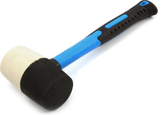HBM 680 Gram Vlekvrije Rubber Hamer met Anti Slip Fiberglas Steel