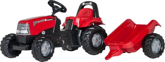 Rolly Toys rollyKid Case CVX - Tracteur à pédales avec remorque | bol