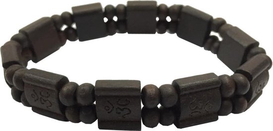 Fako Bijoux® - Boeddha Armband - Buddha Kralen Armband - Tibet - Bruin