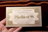 Harry Potter treinkaartje / ticket - London to Hogwarts - Platform 9 3/4 - Collectors item