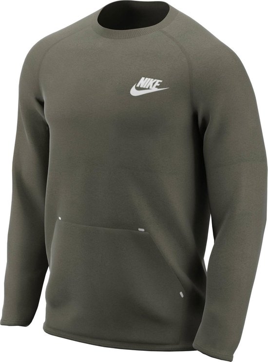 Nike Tech Fleece Sporttrui - Maat S - Mannen - groen/grijs/wit | bol.com