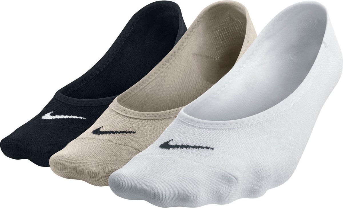 Nike Lightweight No-Show Enkel Sokken – Vrouwen /crème : Zwart