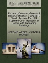 Flaxman, Coleman, Gorman & Rosoff, Petitioner, V. Crules R. Cheek, Trustee, Etc. U.S. Supreme Court Transcript of Record with Supporting Pleadings