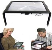 LED Lees Loep Lamp Vergrootglas Tafel - 3x - A4 Loeplamp Vergrootblad - Loupe Paneel Extra Groot Voor Lezen