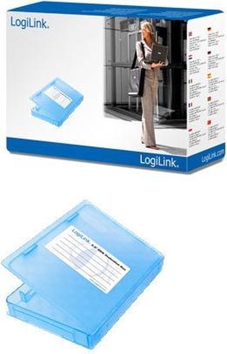 Afsluitbare bescherm box voor 2,5'' HDD/SSD / blauw