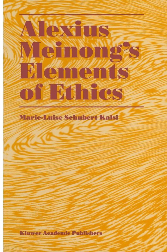 Alexius Meinong’s Elements of Ethics - cover