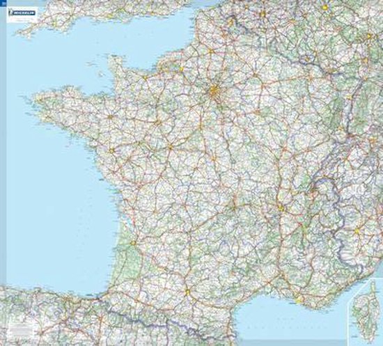 France - Michelin rolled & tubed wall map Encapsulated | bol.com