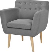 Fauteuil 67x59x77 cm stof lichtgrijs