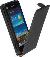 Lelycase Leder Flip case case Telefoonhoesje Huawei Ascend Y511 Zwart