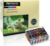 ReYours® Canon PGI-570 XL CLI-571 XL Compatible Inktcartridge - Zwart / Foto zwart / Cyaan / Magenta / Geel / Grijs - 6 pack
