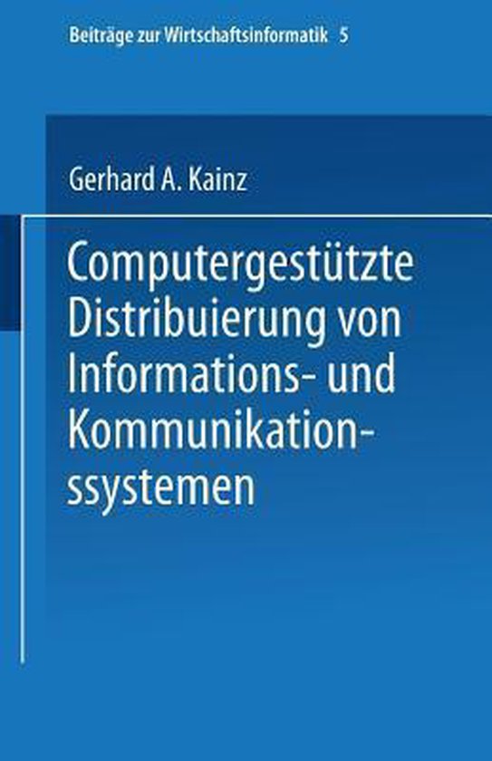 Computergesta1/4tzte Distribuierung Von Informations- Und Ko ... - cover