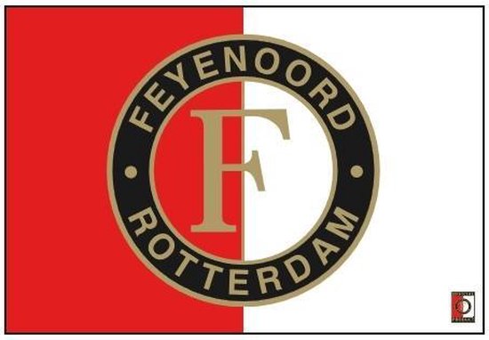 Bol Com Vlag Feyenoord Groot 100x150 Cm Rood Wit Logo