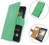 TCC Hoesje Samsung Galaxy S4 i9500 Book/Wallet Case/Cover Devil Groen