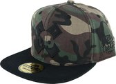 Creepz Snapback Cap Cross Logo Camo