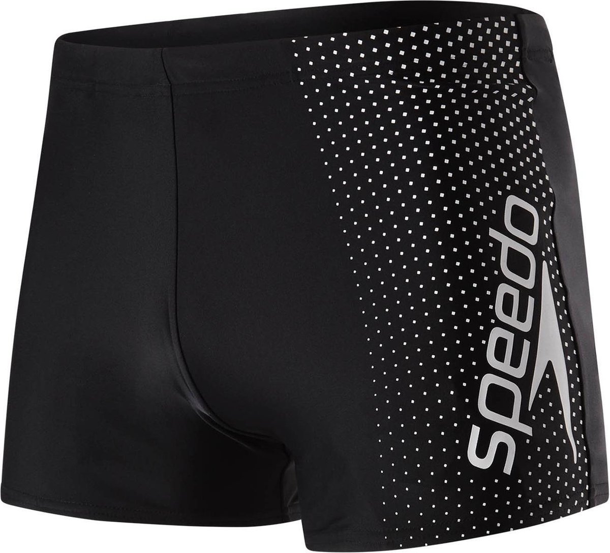 Speedo Gala Logo Aquashort Heren Zwembroek - Zwart/Grijs - Maat M