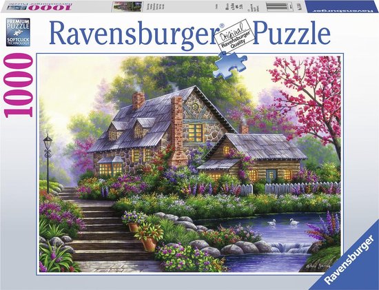 Ravensburger puzzel Romantische Cottage - Legpuzzel - 1000 stukjes