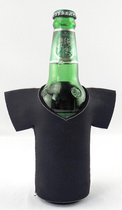4 st. Sport Voetbal Shirt bier fles Koelhoudhoesje - zwart