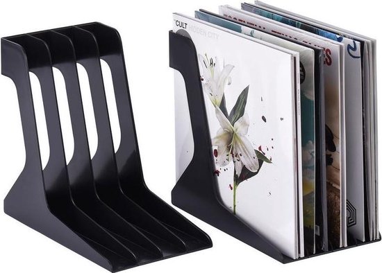 LP vinyl rek opbergrek standaard zwart voor 40 platen 12 inch | bol.com