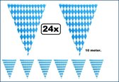 24x ligne drapeau Oktoberfest bleu / blanc