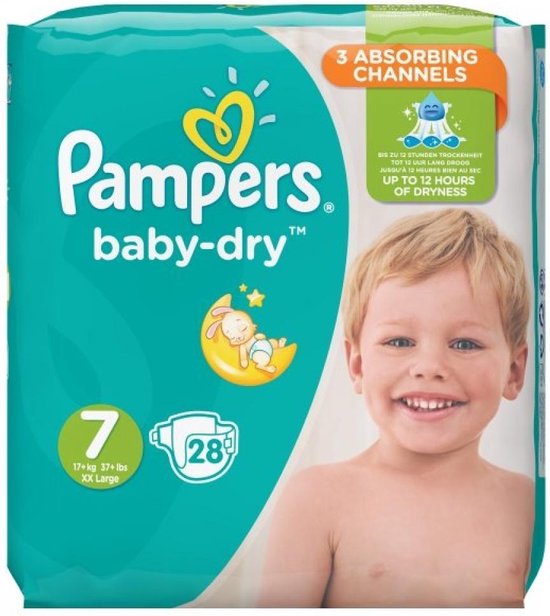 Pampers Baby Dry Luiers - Maat 7 - 28 Stuks | bol.com