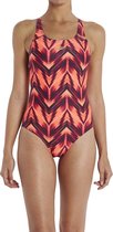 speedo Endurance10 Motionwave Allover badpak Dames oranje/rood Maat 36