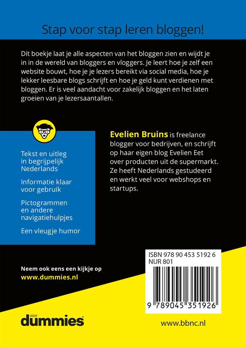 De kleine Bloggen voor dummies - back cover