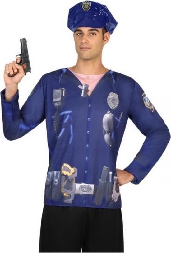 Politie verkleed shirt voor heren - Politie agent t-shirt | bol.com