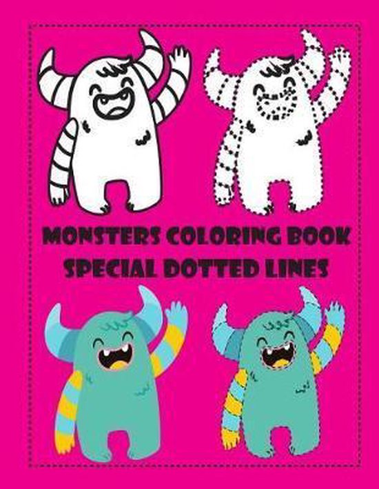 Monsters Coloring Book Special Dotted Lines - cover