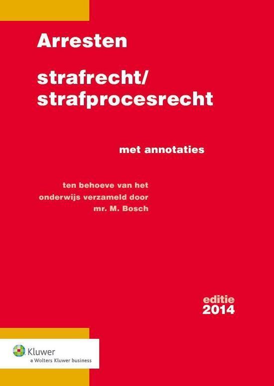Arresten strafrecht en strafprocesrecht 2014 - cover