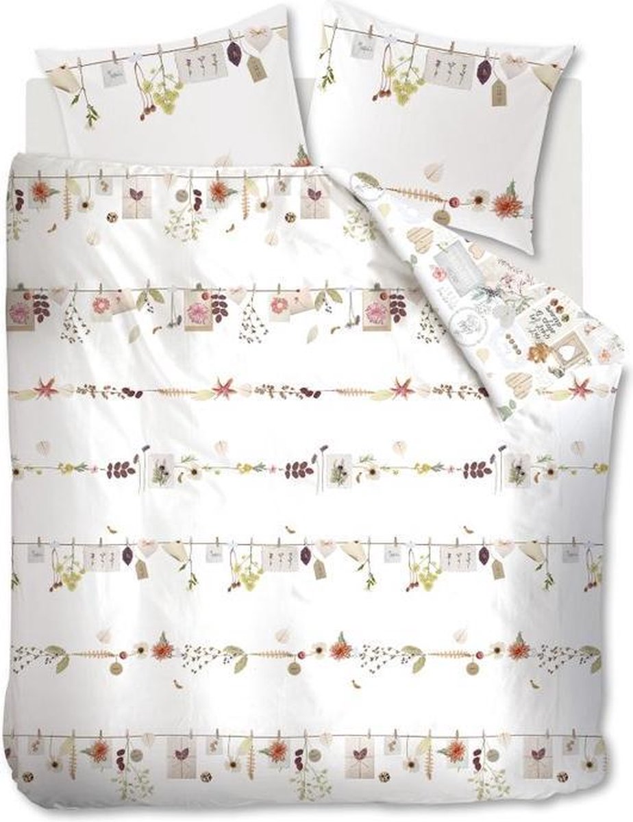 Ariadne At Home Floral Garland Dekbedovertrek - Lits-jumeaux - 240x200/220 cm - White