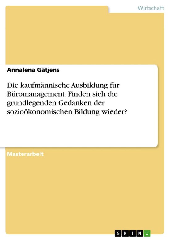 Die kaufmännische Ausbildung für Büromanagement. Finden s ... - cover