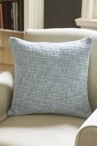 Riviera Maison Basic Bliss Pillow Cover - Kussenhoes - 50x50 - Blauw - Katoen/Linnen