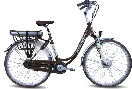 Vogue Premium E-Bike 7 Versnellingen Damesfiets Mat Bruin | bol.com