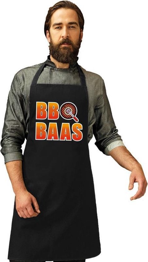 BBQ Baas barbecueschort/ keukenschort zwart heren | bol.com