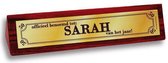 Benza - Desk Sign/Bureaubordjes - officieel benoemd tot SARAH van het jaar!