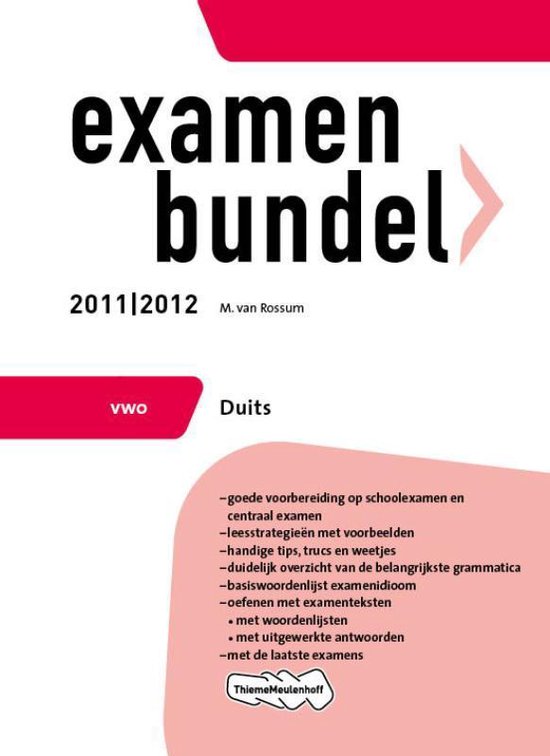 Cover van het boek 'Examenbundel 2011/2012 Duits Vwo / druk 1'
