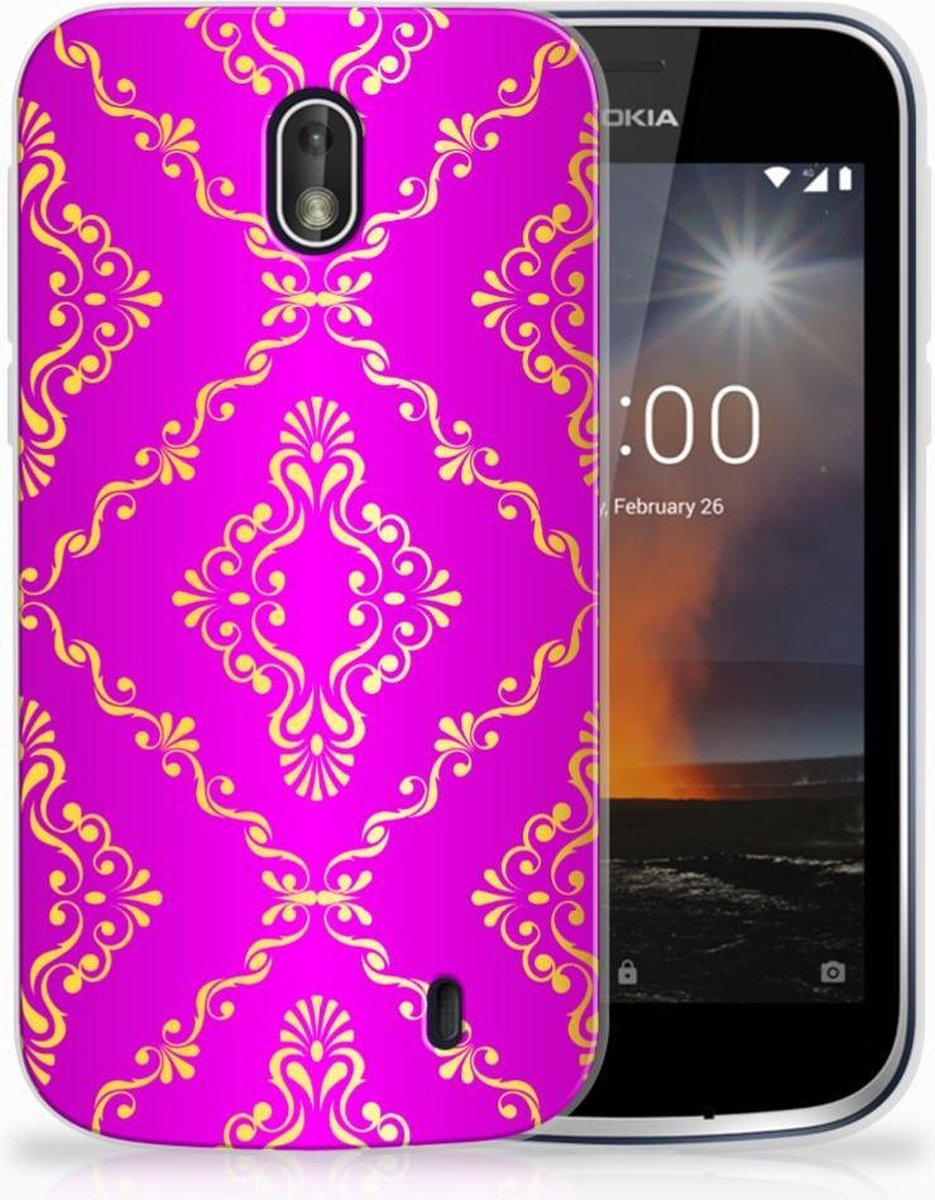 Siliconen Hoesje Nokia 1 Barok Roze